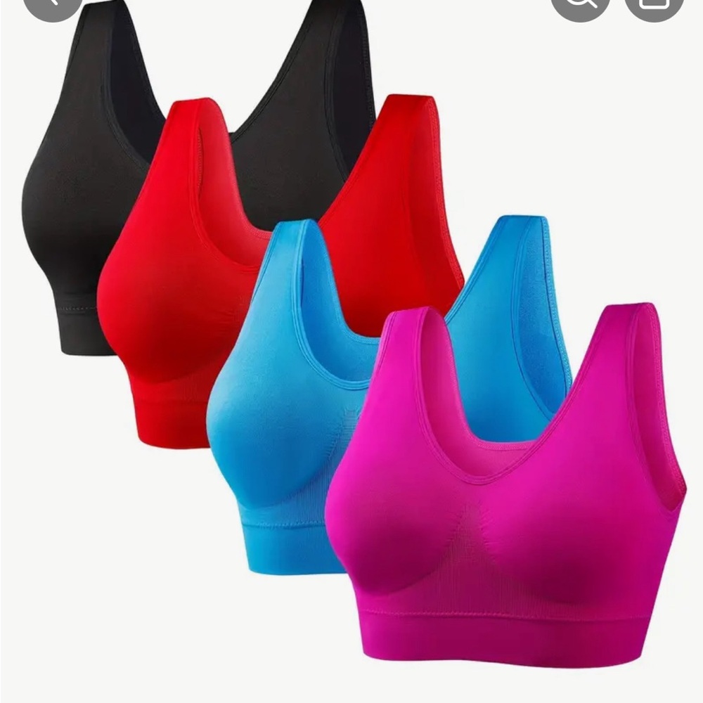 New 4-pack sports bras